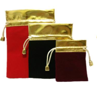 PC005  Supply flannelette jewelry bag  design rope jewelry bag  order jewelry gift bag jewelry bag special store side view